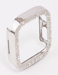 Rhodium & Watch Diamante Watch Case 40/41mm - link has visual effect only