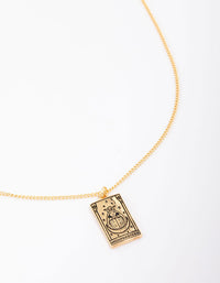 Gold Plated High Priestess Tarot Card Pendant Necklace - link has visual effect only