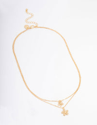 Gold Plated Little Daisy Layered Necklace - link has visual effect only
