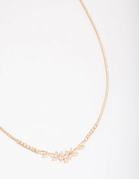 Gold Plated Dainty Cupchain Floral Necklace - link has visual effect only