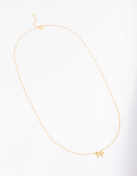 Gold Plated Sterling Silver Bow Pendant Necklace - link has visual effect only