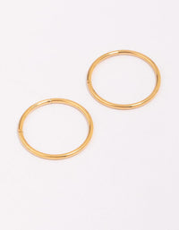 Gold Plated Surgical Steel Sleeper Hoop Earrings 16mm - link has visual effect only