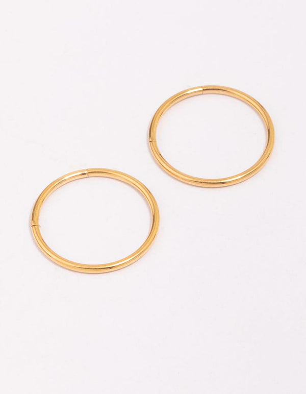 Gold Plated Surgical Steel Sleeper Earrings 16mm