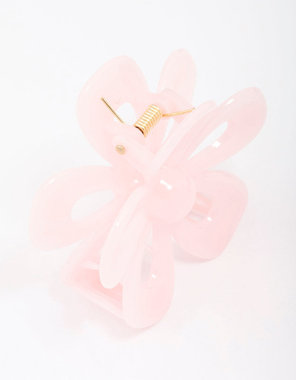 Pink Flower Hair Claw Clip