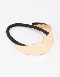 Gold Medium Wavy Pony Tail Hair Tie - link has visual effect only