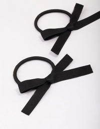 Black Mini Bow Hair Tie Pack - link has visual effect only