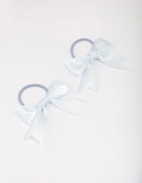 Blue Medium Bow Hair Tie Pack - link has visual effect only