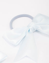 Blue Medium Bow Hair Tie Pack - link has visual effect only