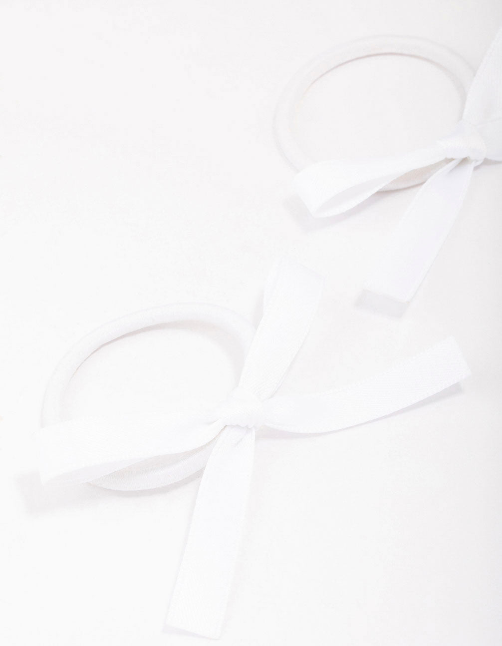 White Mini Bow Hair Tie Pack