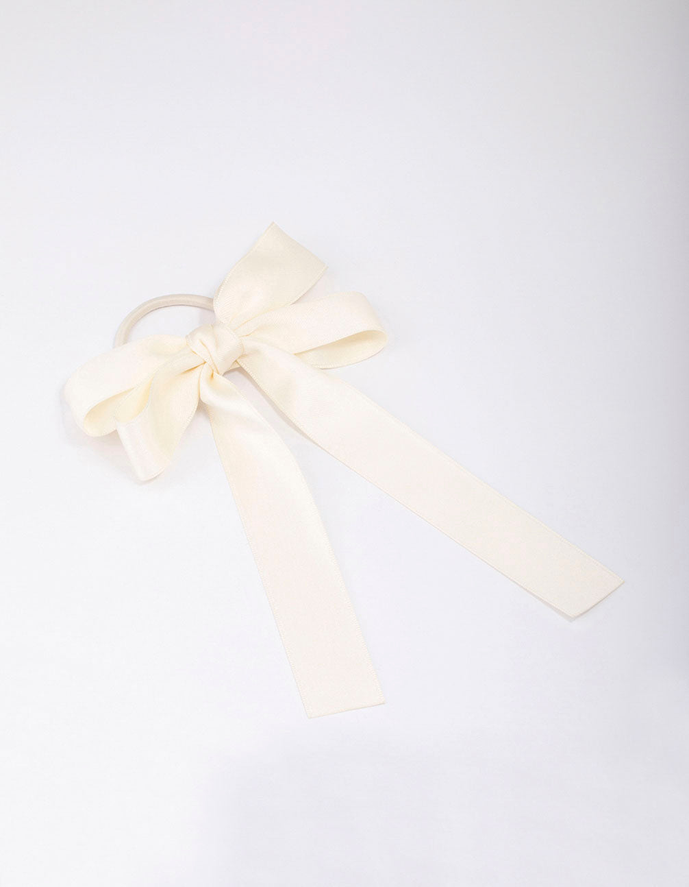 Large Cream Bow Hair Tie