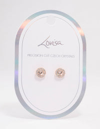 Rose Gold Blush Halo Stud Earrings - link has visual effect only