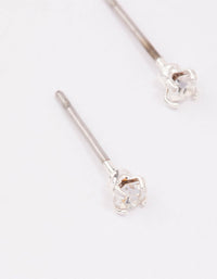 Silver Mini Crystal Stud Earrings - link has visual effect only