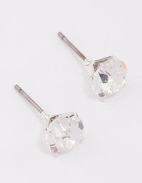 Silver Crystal Stud Earrings 7mm - link has visual effect only