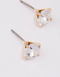 Gold Crystal Stud Earrings 7mm - link has visual effect only