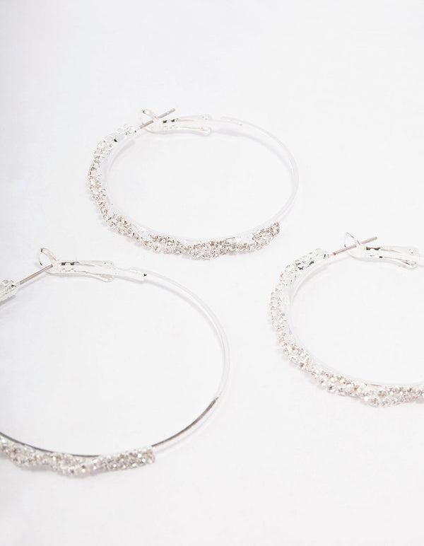 Silver Twisted Hoop Earring 3-Pack