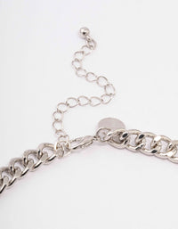 Silver Large Cluster Stone Choker - link has visual effect only