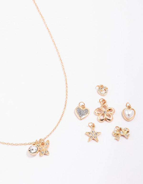 Kids Rose Gold Make Your Own DIY Charm Necklace