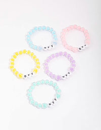 Kids Rainbow BFF Beaded Bracelet 5-Pack - link has visual effect only
