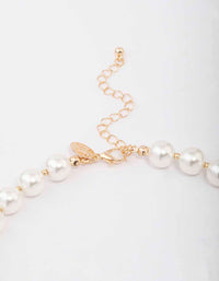 Gold Pearl Cross Matching Jewellery Set - link has visual effect only