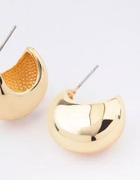 Gold Plated Brass Chunky Hoop Earrings - link has visual effect only