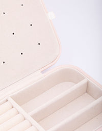 Blush Faux Leather Rectangular Jewellery Box - link has visual effect only