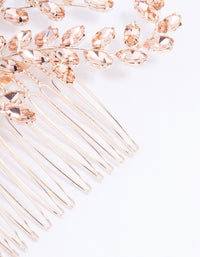 Rose Gold Posy Crystal Hair Comb - link has visual effect only