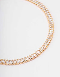 Gold Plated Brass Crystal Baguette Tennis Bracelet - link has visual effect only