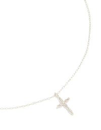 Sterling Silver Cubic Zirconia Marquise Cross Necklace - link has visual effect only