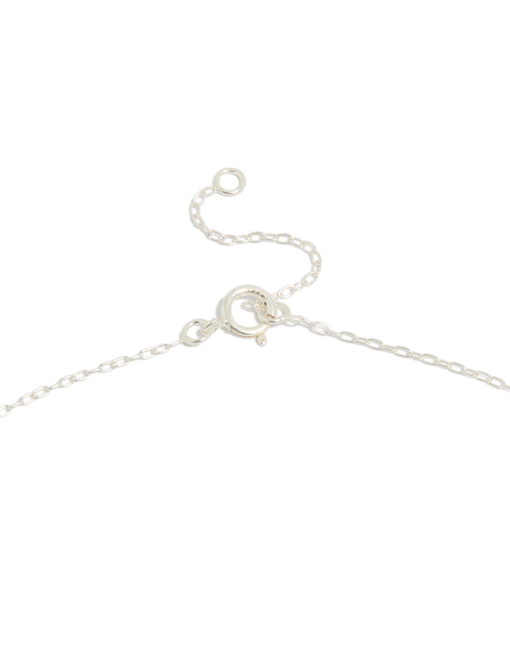 Crafted with sterling silver featuring cubic zirconia marquise cross pendant necklace in dainty style clasp detail view