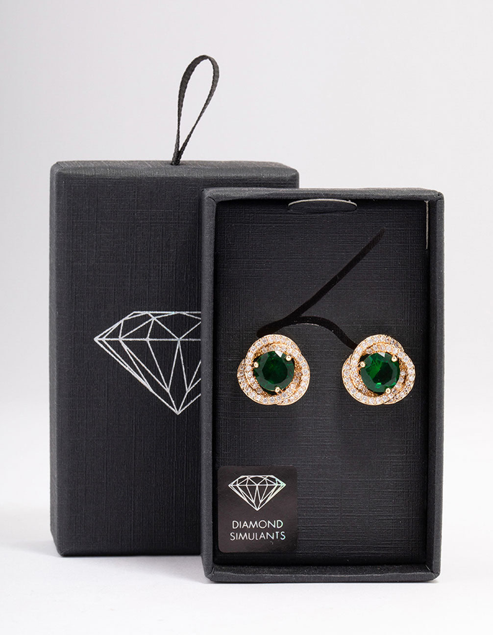 Double weave Gold  Halo Earrings