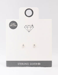 Sterling Silver Encased Round Stud Earrings - link has visual effect only