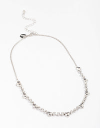 Silver Heart & Diamante Necklace - link has visual effect only