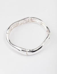 Silver Wavy Stretch Bracelet - link has visual effect only