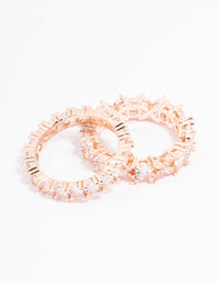 Rose Gold Flower Band Stacking Ring Set - link has visual effect only