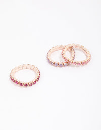 Rose Gold Bling Stretch Ring 3-Pack - link has visual effect only