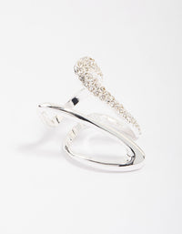 Silver Plated Bling Split Ring - link has visual effect only