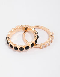 Gold Rounded Band Stacking Rings - link has visual effect only