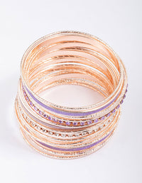 Rose Gold Cup Chain Glitter Bracelet Pack - link has visual effect only