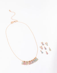 Kids Gold Make Your Own DIY Rainbow Glitter Charm Necklace Kit - link has visual effect only