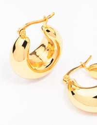 Gold Plated Stainless Steel Full Bubble Hoop Earrings - link has visual effect only