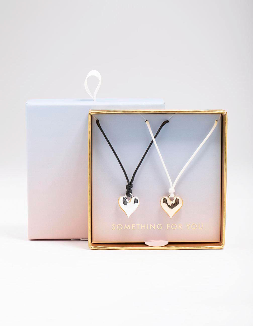 Mixed Metal Heart Cord Necklace Pack