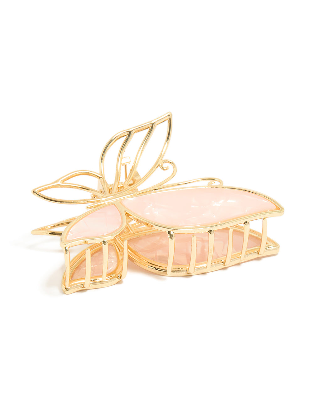 Gold Butterfly Acrylic Hair Claw Clip