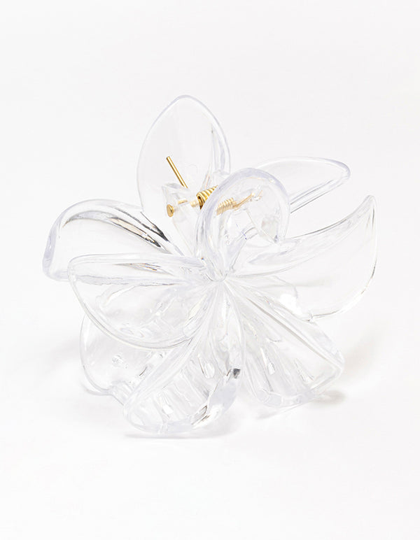 Clear Transparent Tropical Hair Claw Clip