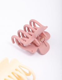 Small Two-Toned Double Grip Hair Claw Clip Pack - link has visual effect only