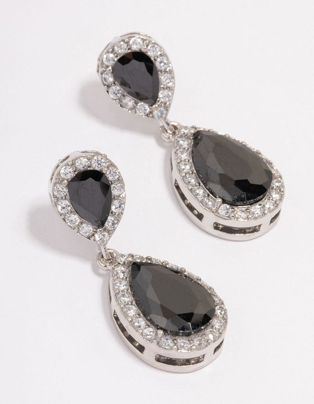 Silver Cubic Zirconia Angelina Drop Earrings