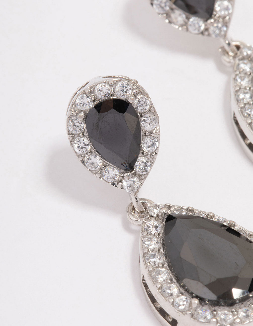 Silver Cubic Zirconia Angelina Drop Earrings