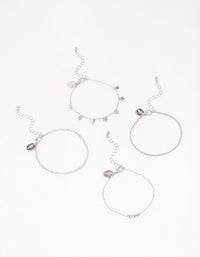 Silver Mini Star Bracelet 4-Pack - link has visual effect only