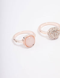 Rose Gold Pave Stacking Ring 3-Pack - link has visual effect only