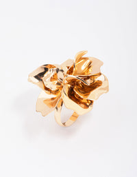 Gold Metal Flower Ring - link has visual effect only