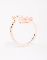 Rose Gold Double Daisy Wrap Ring - link has visual effect only